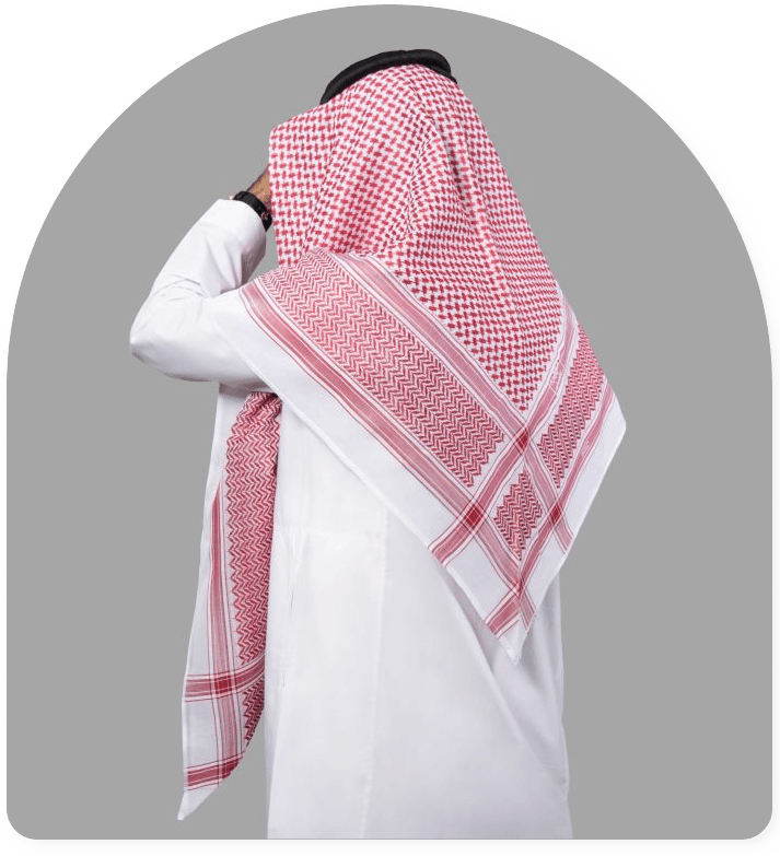 تصميم جديد للشماغ بالألوان التقليدية بجودة عالية